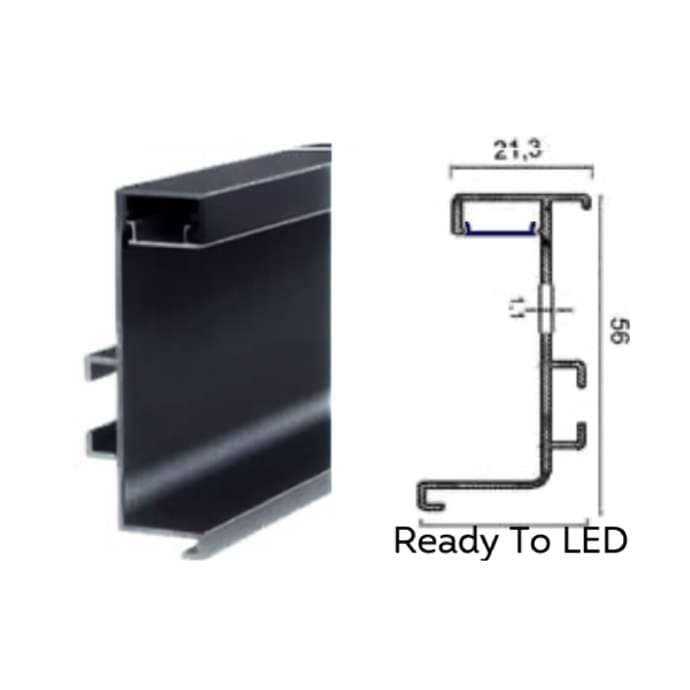 Perfil Gola J LED — Perfil Led